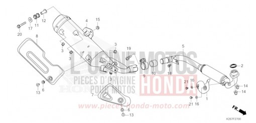 EXHAUST MUFFLER MSX125AP de 2023